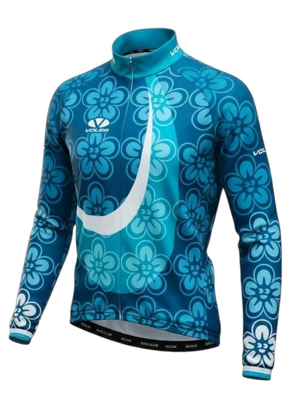 Voler Cycling Hawaiian Blue Zip Up Waterproof Size XL Long Sleeve Vented Jacket